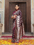 Shree Shyam Fashion Purple Silk Saree
