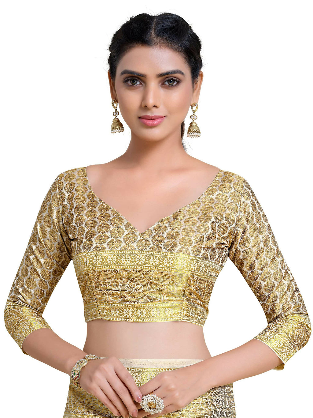 Mimosa Women's Off-White Kanjivaram Art Silk Saree