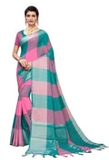 Vamika Rama Cotton Silk Weaving Saree (Gamma Checks Rama)