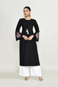 Joban Fashion Black Rayon Kurta Set