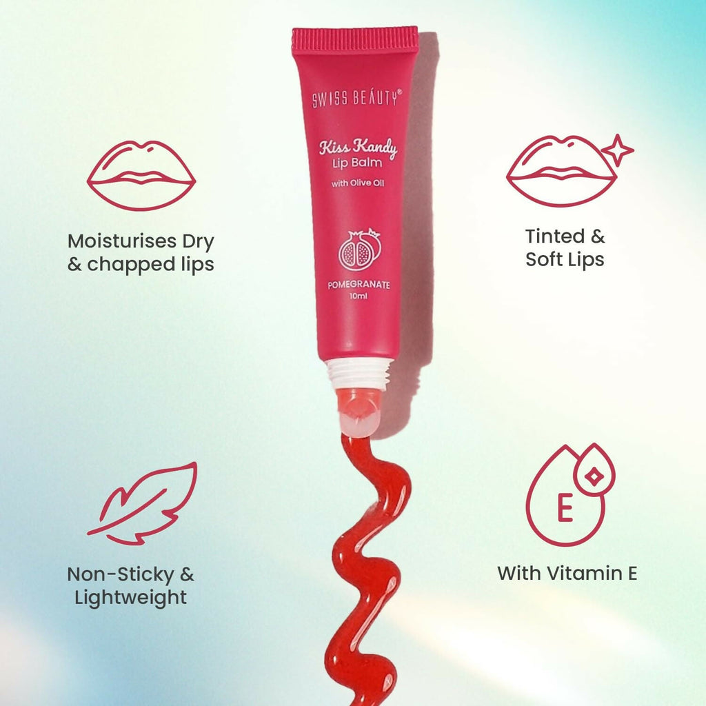 Swiss Beauty Kiss Kandy Lip Balm with Olive Oil - Water