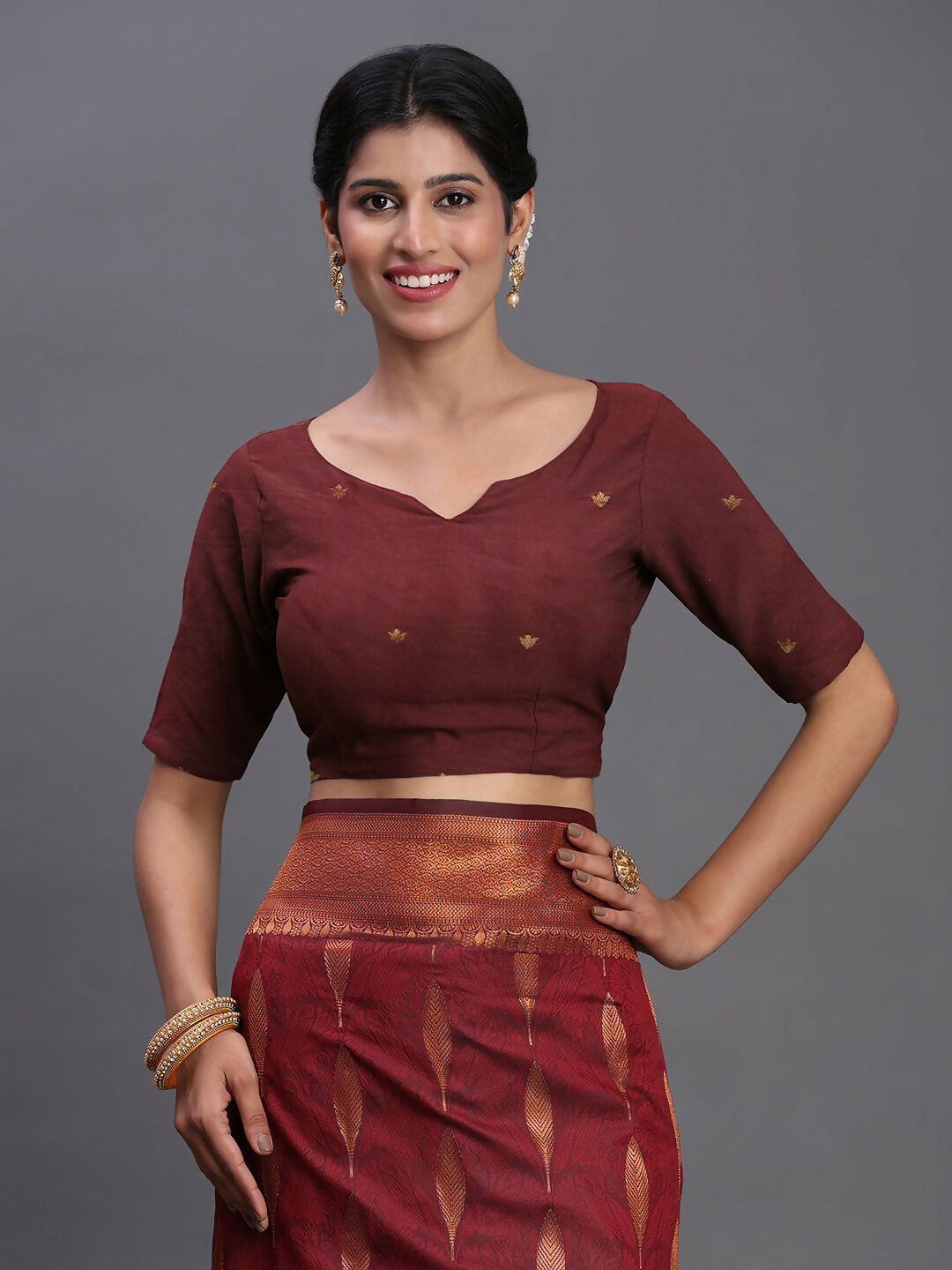 Shree Shyam Fashion Silk Maroon Saree