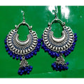 MS Fashion India Fancy Blue Pearls Chandbali Jhumka Earrings