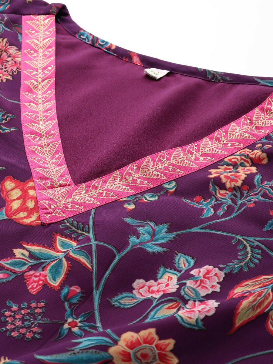 Ahalyaa Women's Traditional wear Kurta Set - Purple