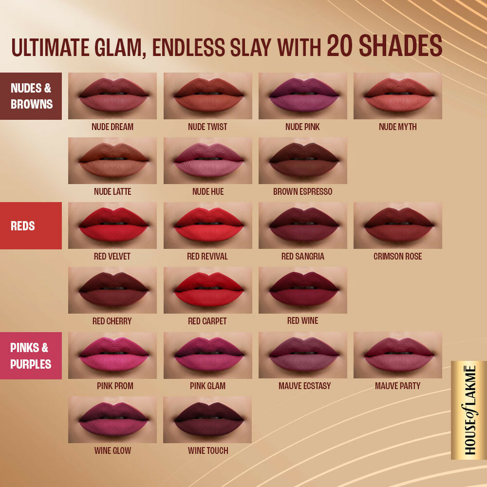 Lakme Ultimate Glam Matte Liquid Lipstick - Muave Ecstasy