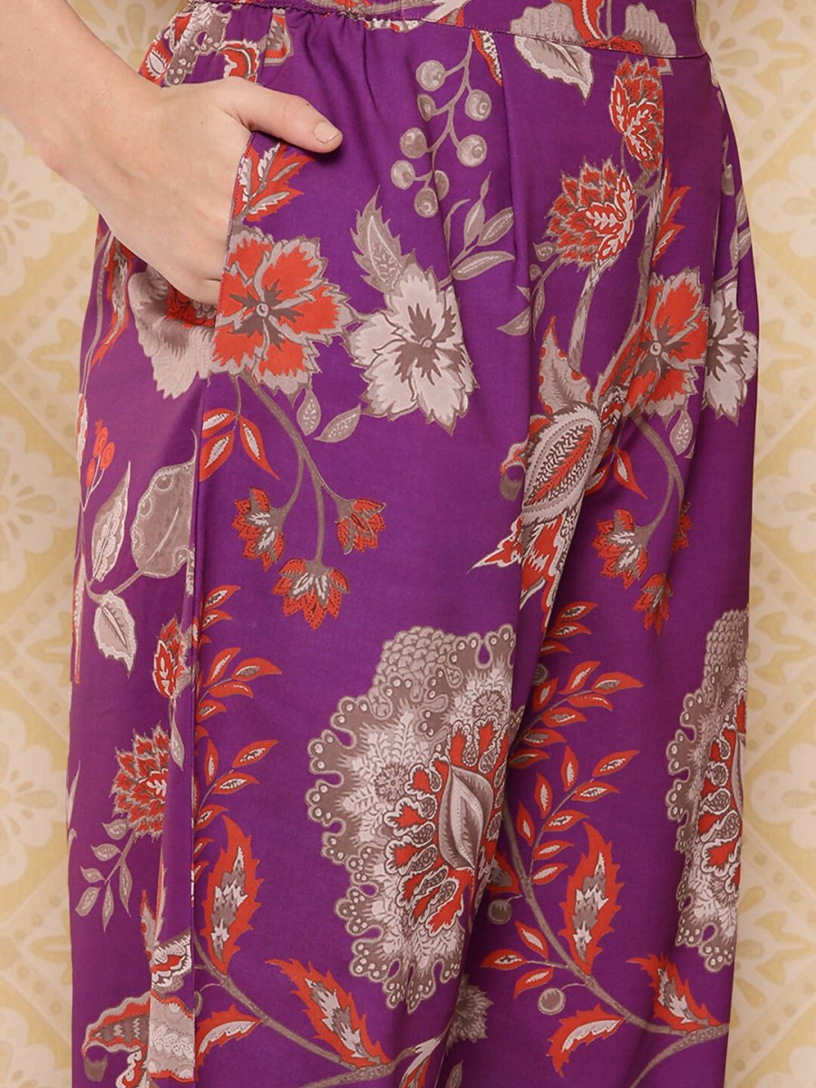 Ahalyaa Women's Traditional Wear Co-ods - Purple