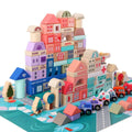 Nesta Toys 115 Pieces Wooden City Building Blocks, Stacking Educational Toys |Building Toys for Creative Play (3+ Years)