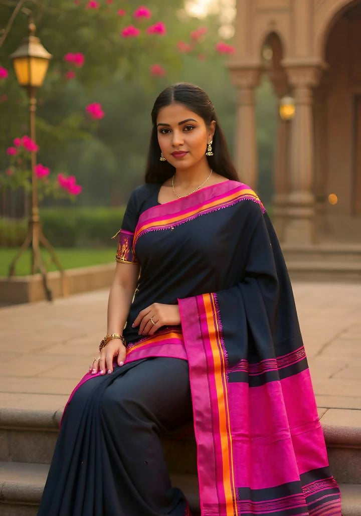 Exclusive Collection Block Print Pure Cotton Handloom Gorgeous Saree