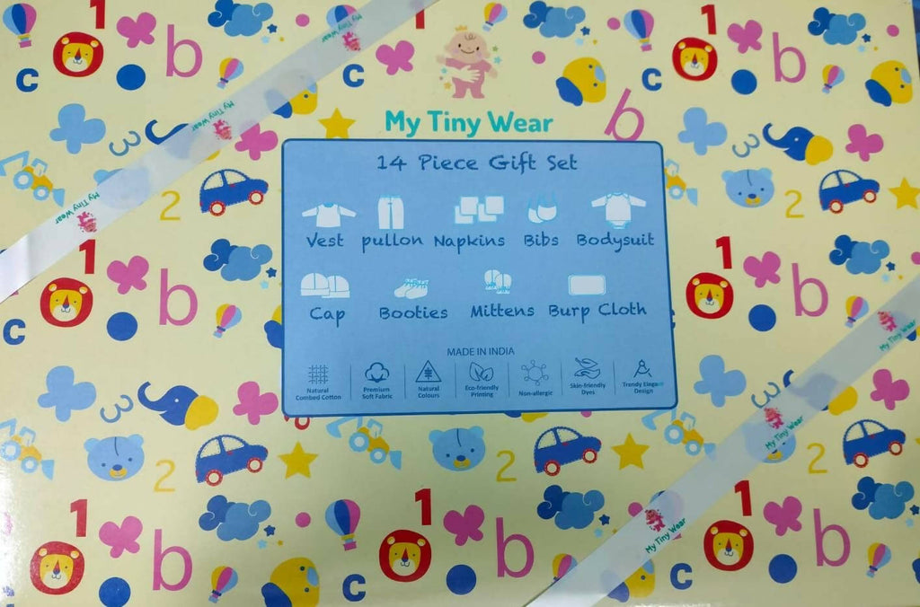 My Tiny Wear Full Sleeves New Born Baby Gift Set - Peach