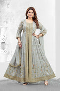 Joban Fashion Muslin Silk Grey Color Kurta Set