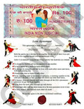 Gloverin Love Agreement Certificate With Permanent Pen Valentine’s Day Gifts