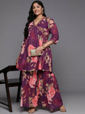Ahalyaa Women's Traditional Wear Co-ords - Purple