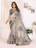 Joban Fashion Mutlicolor Art Print pattern Banarasi Silk Sarees
