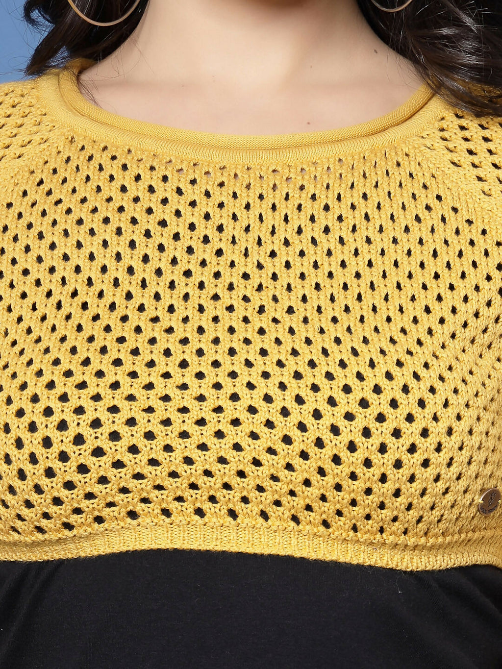Women Winter Yellow Cotton Pullover - Wool Trees