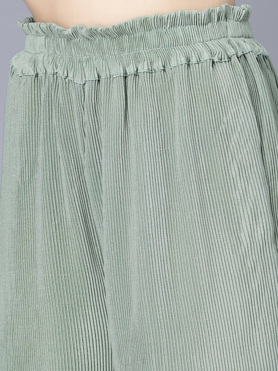 Myshka Women Green Top with Palazzos