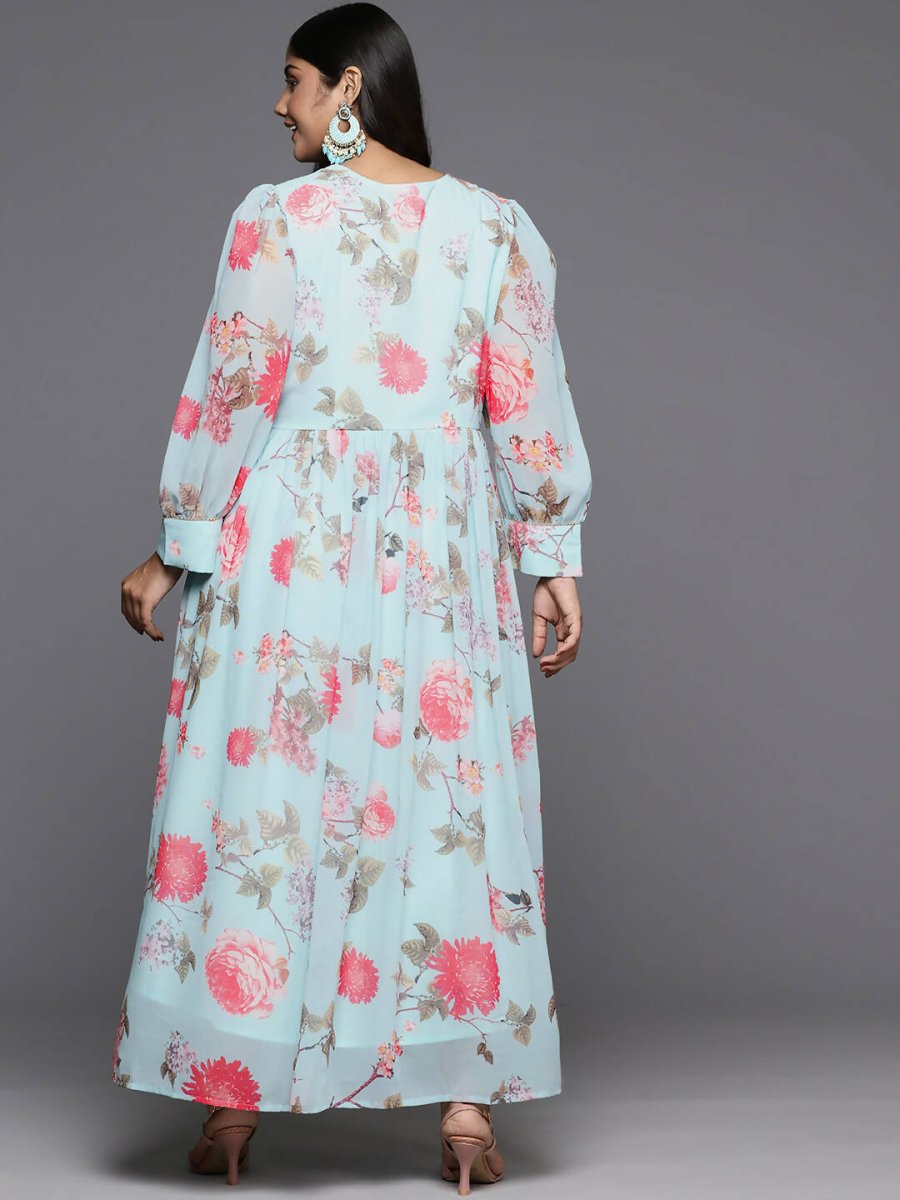 Ahalyaa Women's Traditional wear Ethnic Dress - Blue