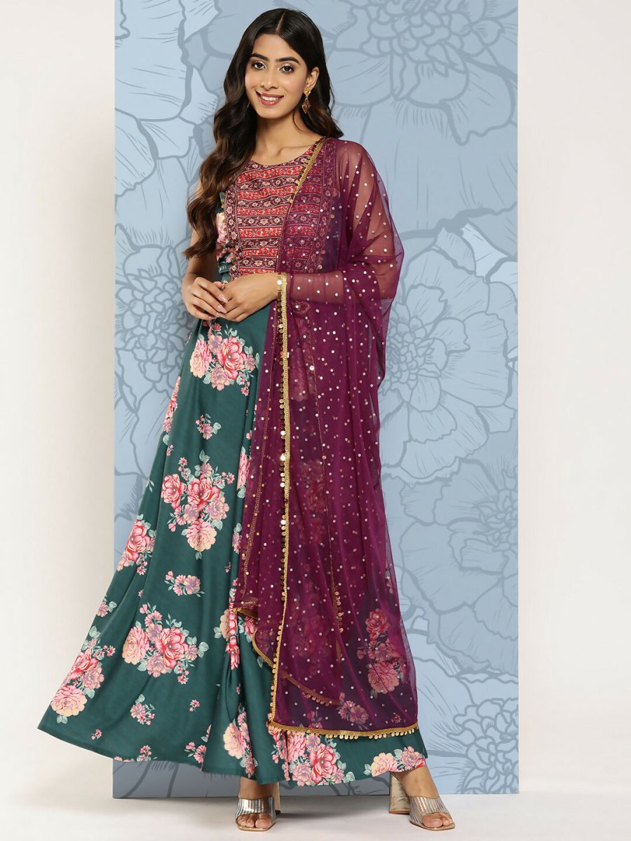 Ahalyaa Women's Traditional wear Lehenga Choli - Green