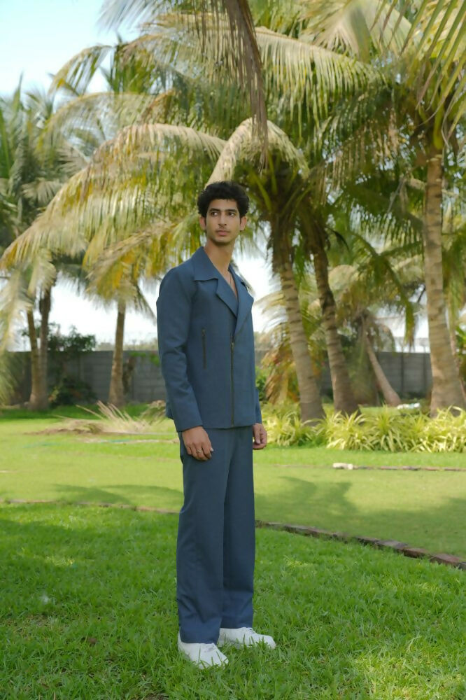 Nebula Verge Denim Blue Shacket by Hilo Design