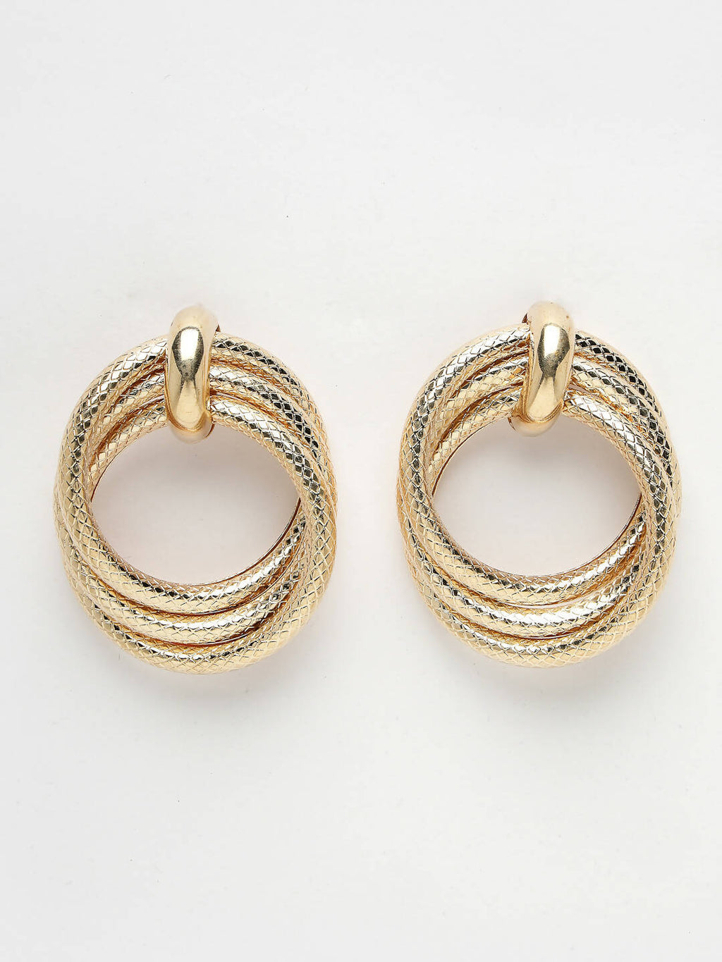 NVR Women's Gold-Polished Hoop Earrings