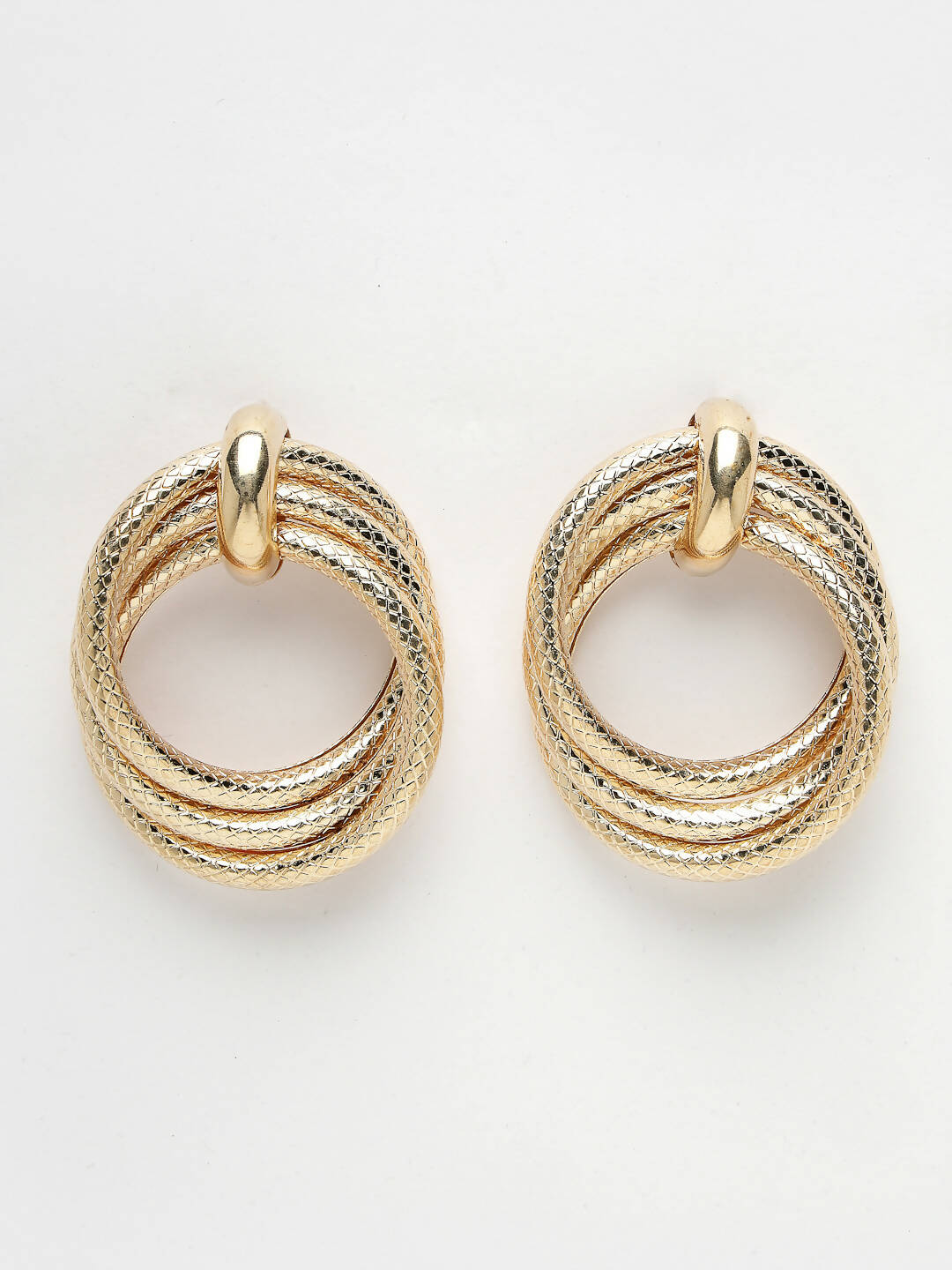 NVR Women's Gold-Polished Hoop Earrings