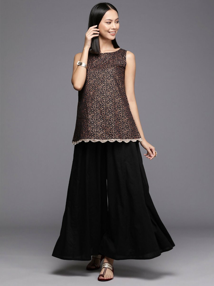 Ahalyaa Women's Traditional Wear Co-ods - Black