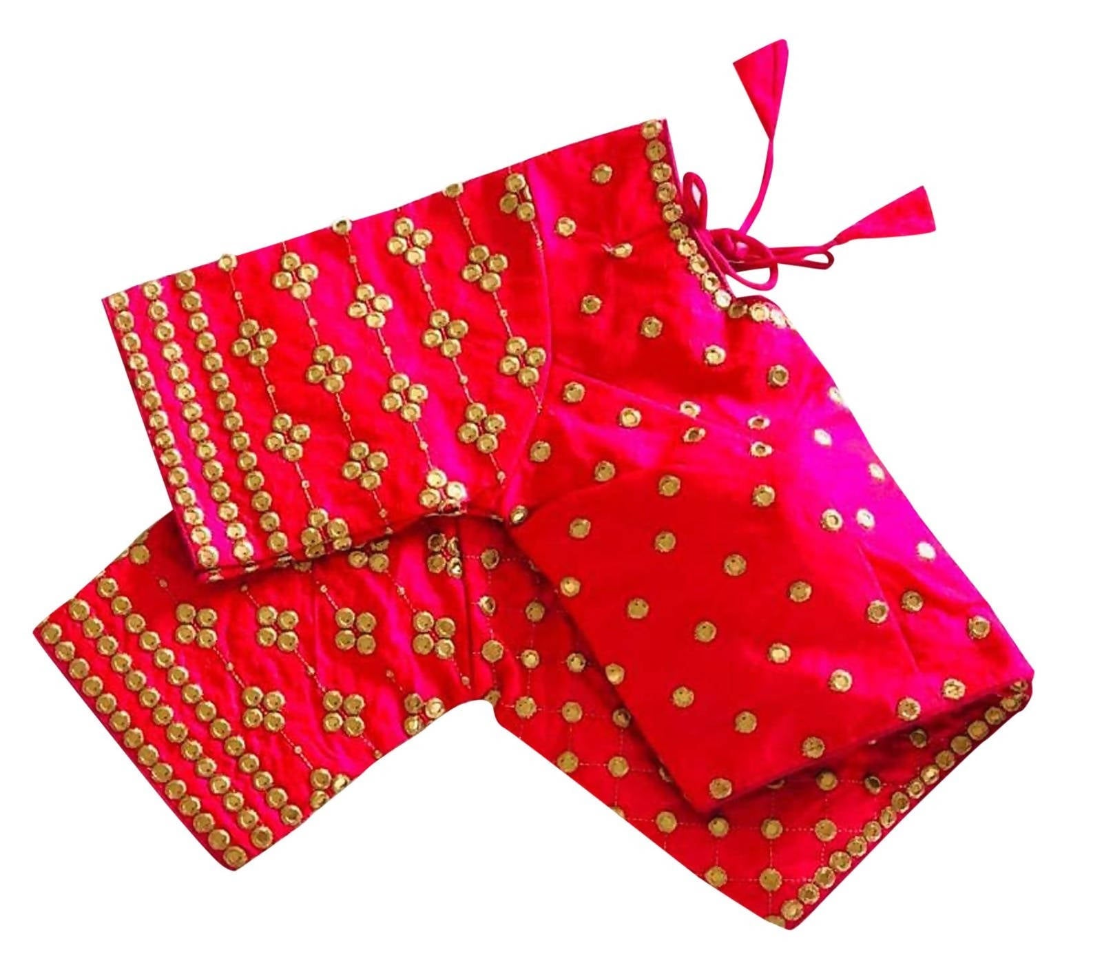 Vamika Pink Banglori Silk Embroidery Blouse