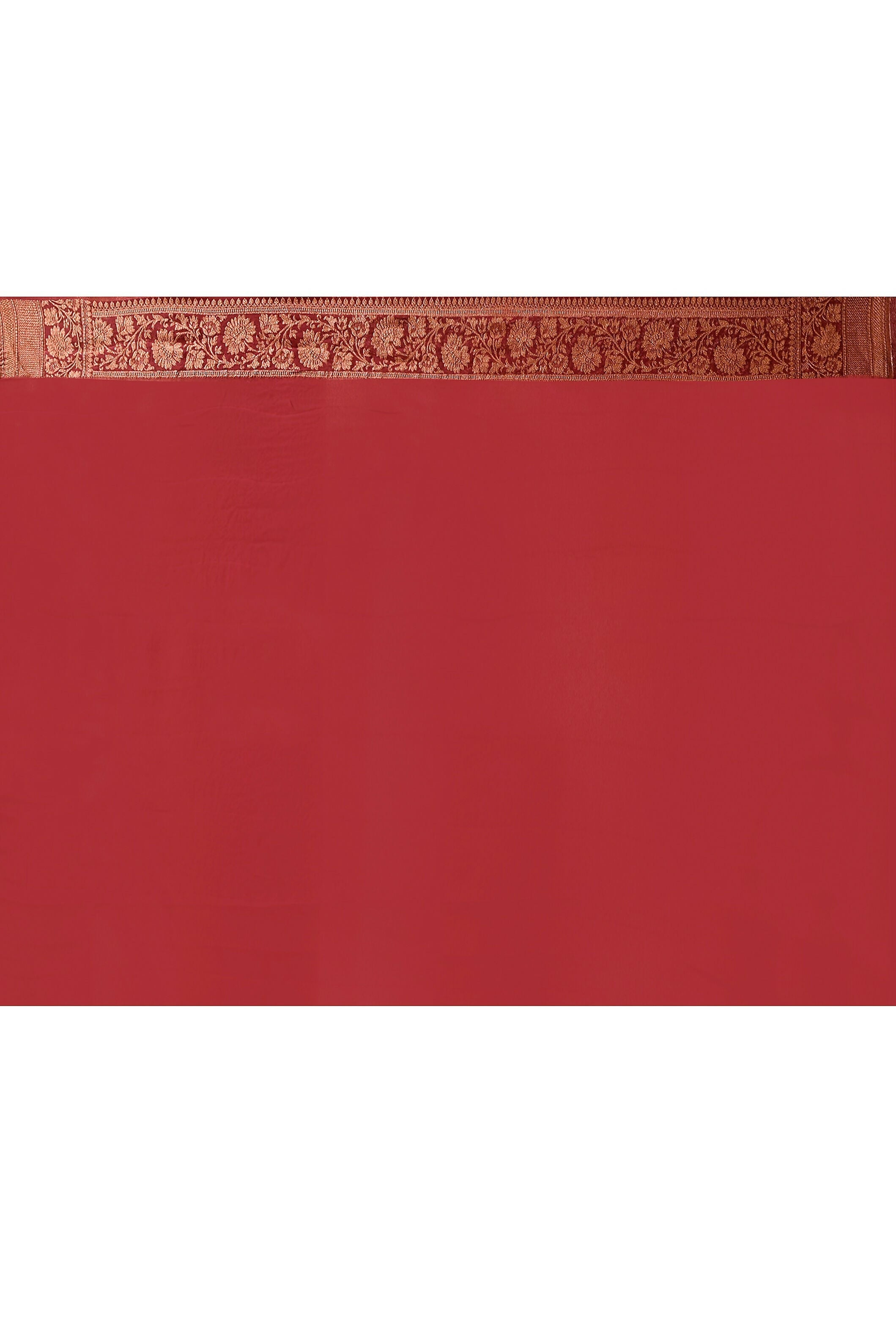 Joban Fashion Dark Pink Crepe Chiffon Pure Handloom Banarasi Silk Saree
