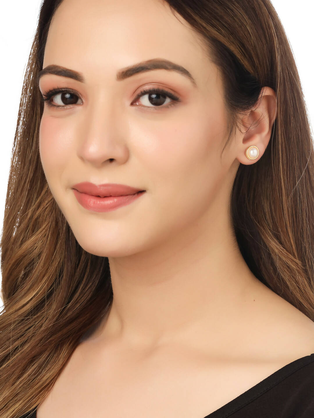 NVR Women Pearl Studded Studs Earrings