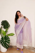 Vamsee Divya Lavender Organza Saree