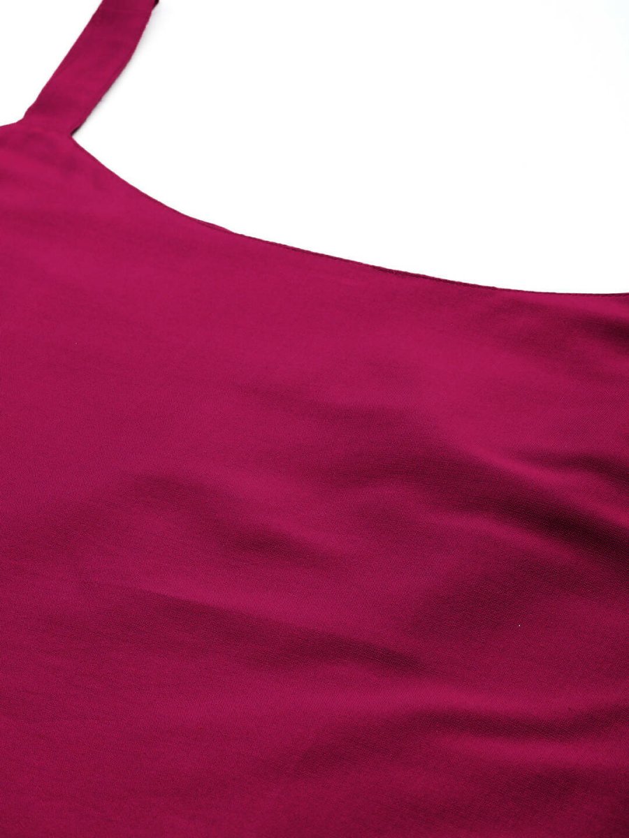 Ahalyaa Women's Traditional wear Kurta Set - Burgundy