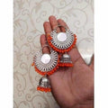 MS Fashion India Muskan Fancy Oxdized Orange Beaded Jhumka Earrings