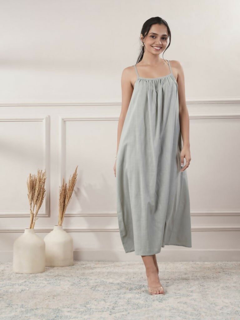 Joban Fashion Women's Grey Midi Dress
