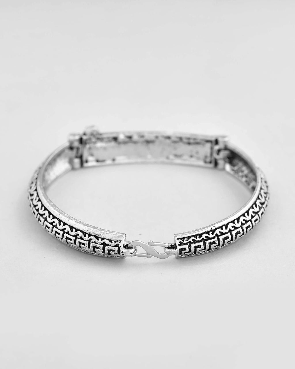 VOJ Silver Plated Kada Bracelet