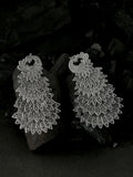 NVR Women Silver Toned Contemporary Drop Earrings