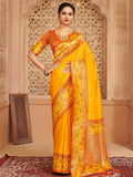 Shree Shyam Fashion Silk Blend Yellow Saree