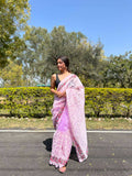Vamsee Purple Organza Saree