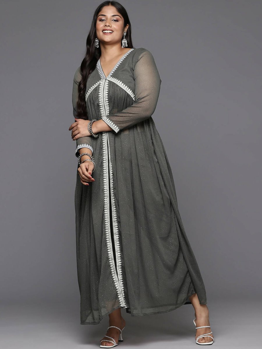 Ahalyaa Women's Traditional wear Kurta Set - Grey