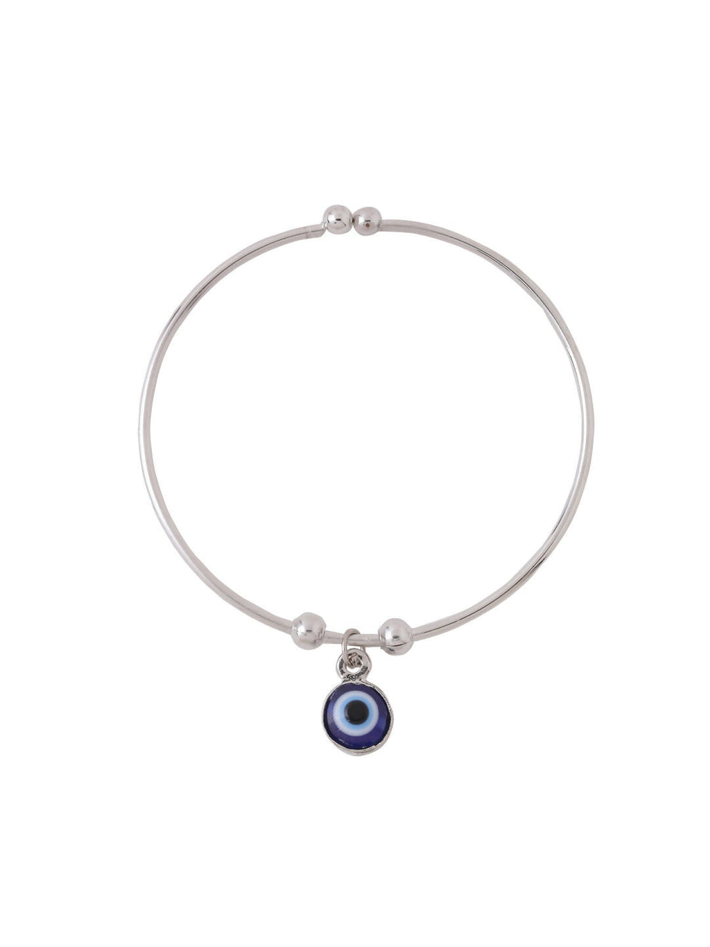 NVR Women Silver Evil Eye Adjustable Bracelet