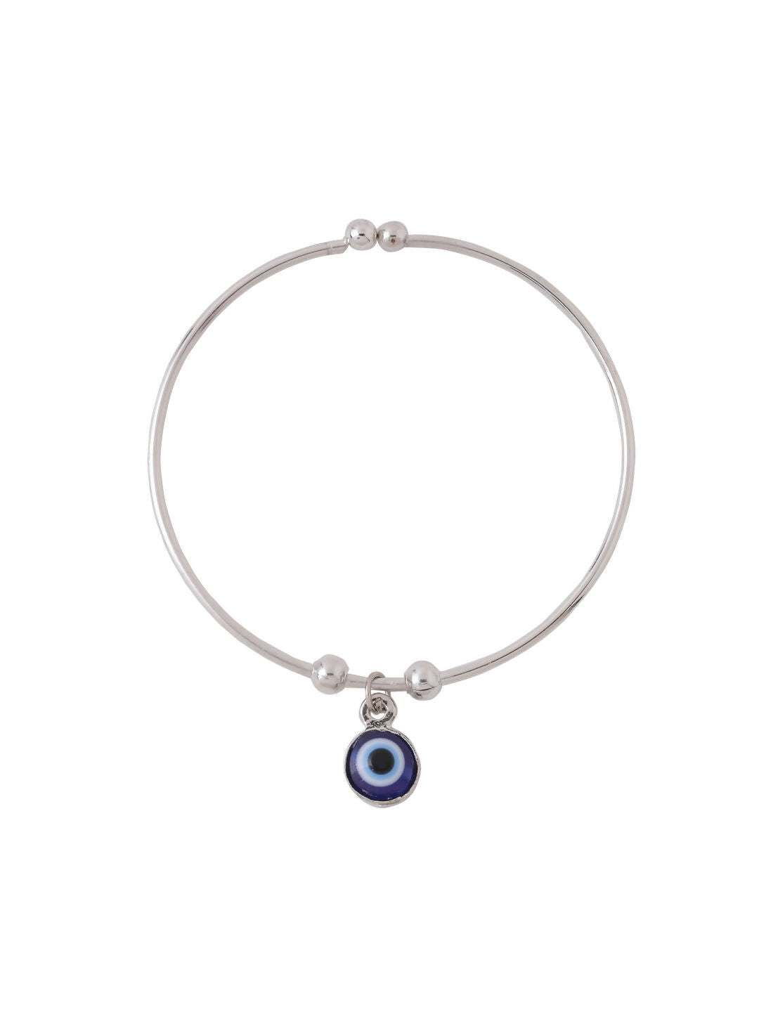 NVR Women Silver Evil Eye Adjustable Bracelet