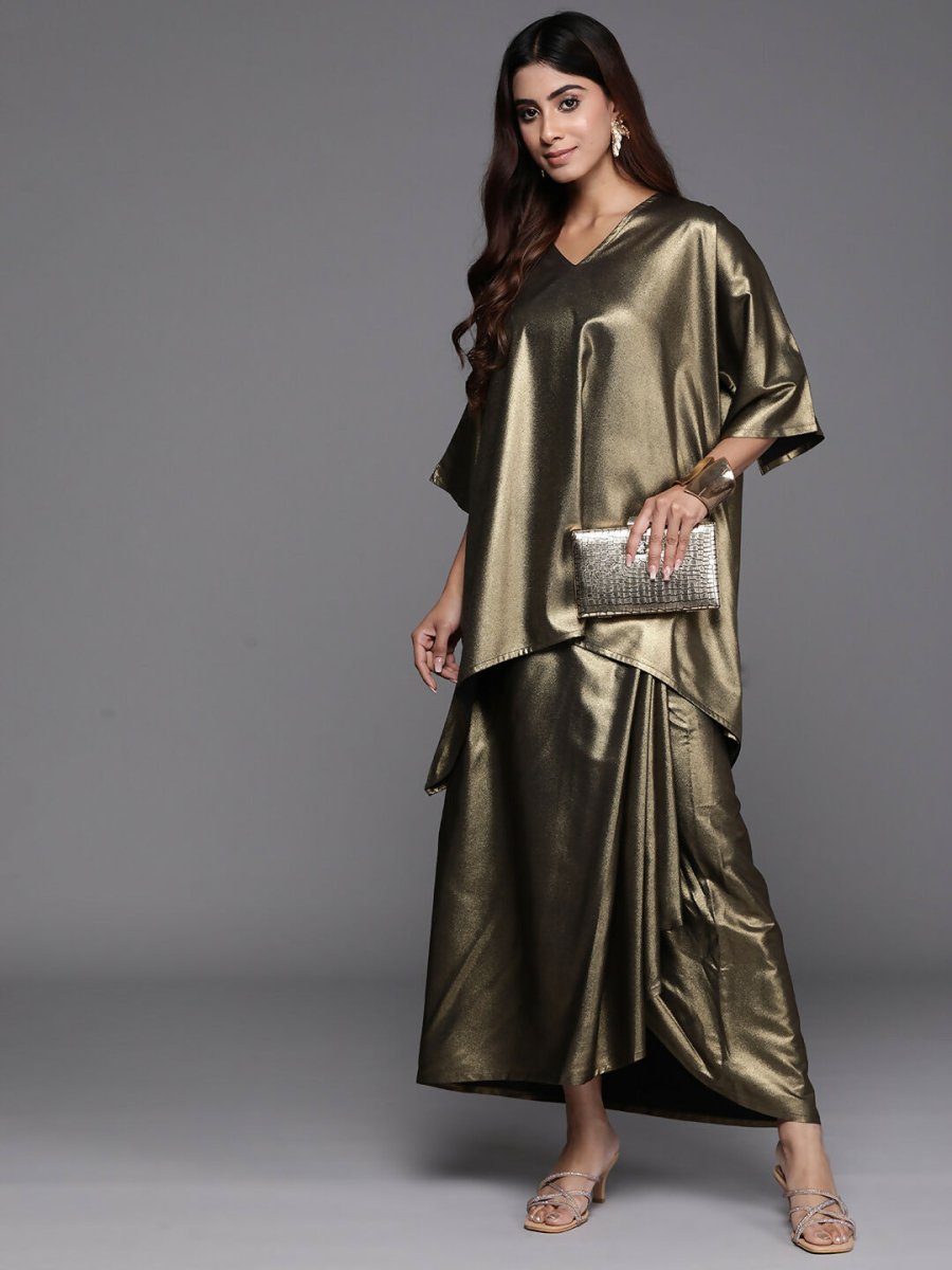 Ahalyaa Women's Traditional Wear Co-ods - Antiqe Gold