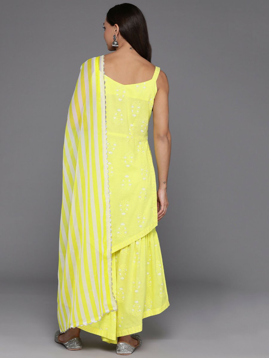 Ahalyaa Women's Traditional wear Kurta Set - Yellow