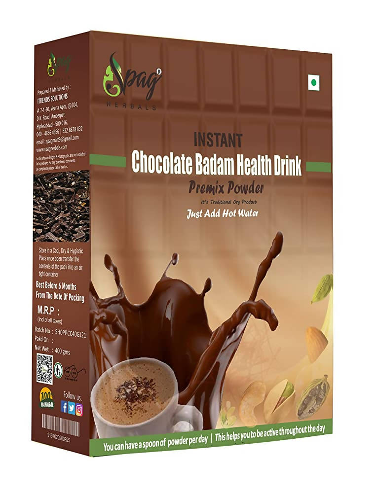 Spag Herbals Chocolate Badam Health Drink Instant Premix Powder